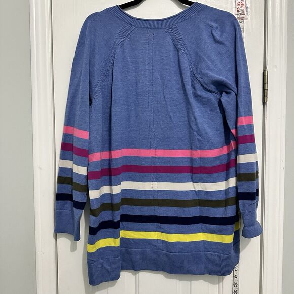 Talbots Cardigan Sweater Women's Plus Size 2x Striped Button Up Stripe - Picture 8 of 9